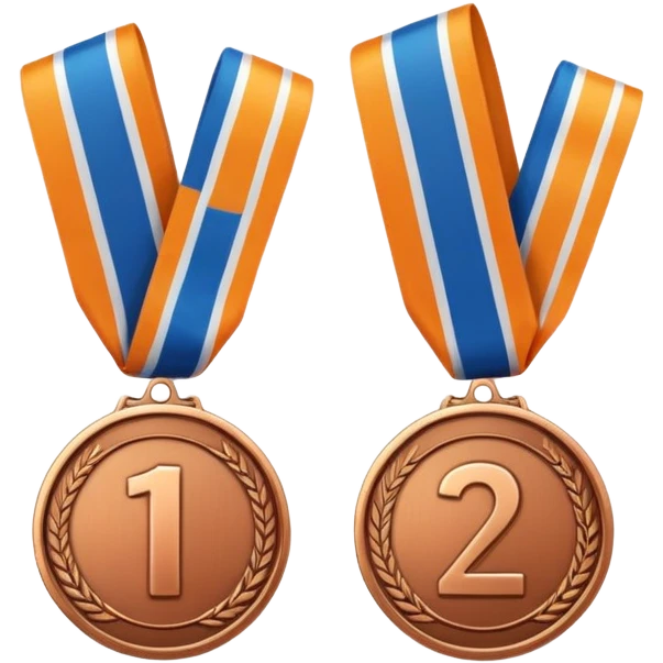 make bronze medal with a 1 then another one with 2 then another one with 3 emoji