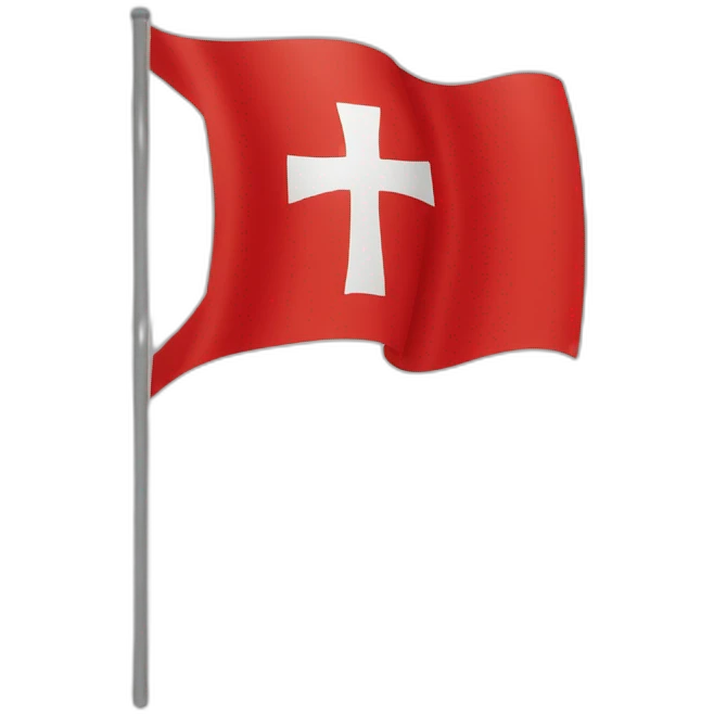 Drapeau rouge croix emoji