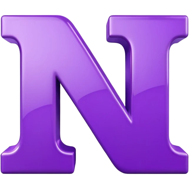 purple capital letter N alphabet emoji