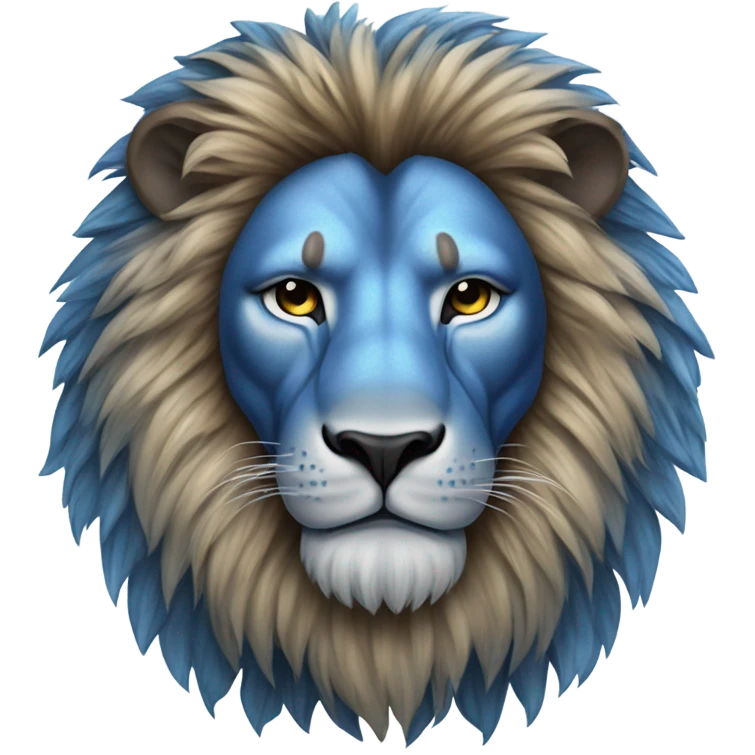 Blue lion emoji