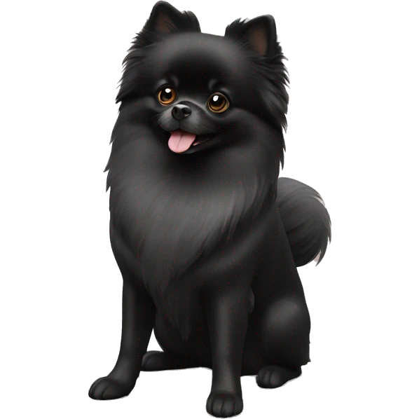 Black Pomeranian  emoji