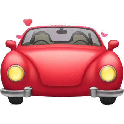 Coche con corazones emoji