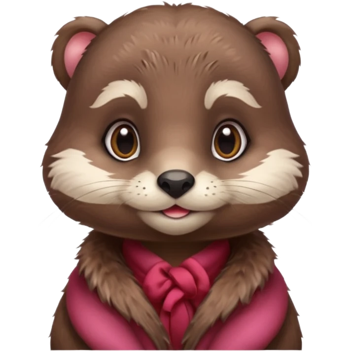 Cute coquette Otter emoji
