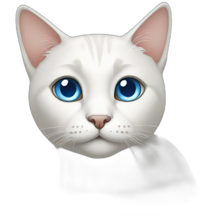 Cat with blue eyes emoji