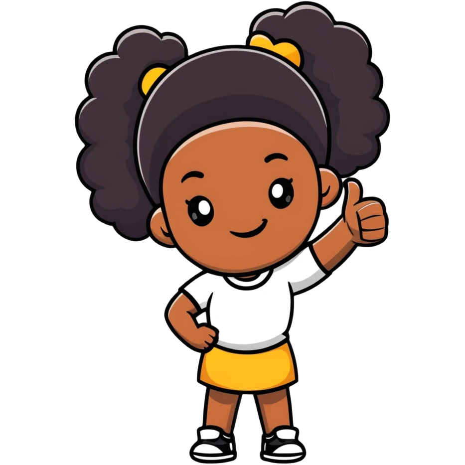 Black girl thumbs up emoji
