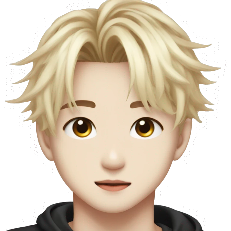 Stray kids bangchan blonde hair emoji