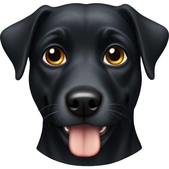Black dog  emoji