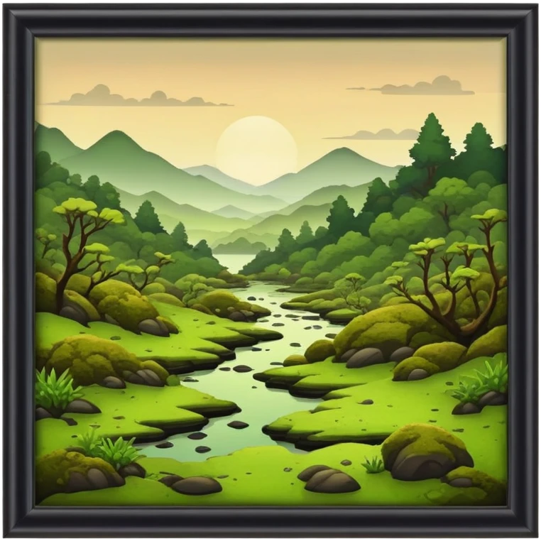 Green-brown-mossy-dusky-dull-aesthetic-scenic-scenery-Decoration emoji