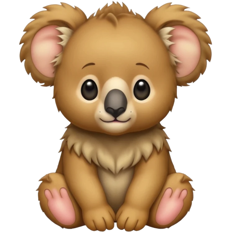 a lions hair on a Baby koala bear  emoji