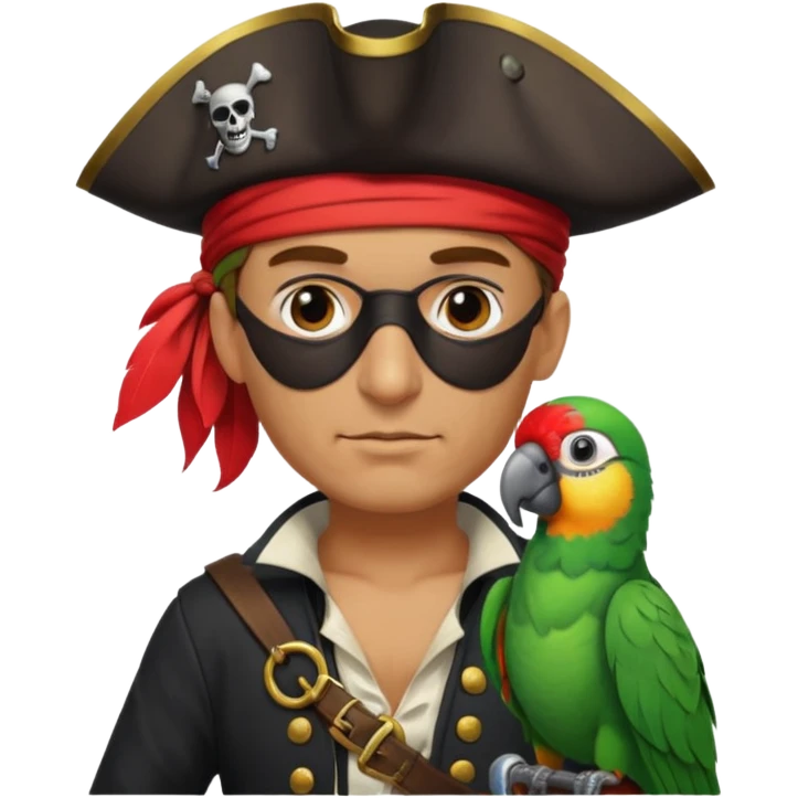 pirate and parrot emoji