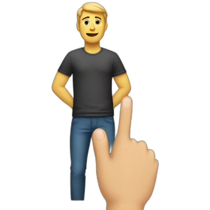 men, car behind his back, showing his thumb emoji