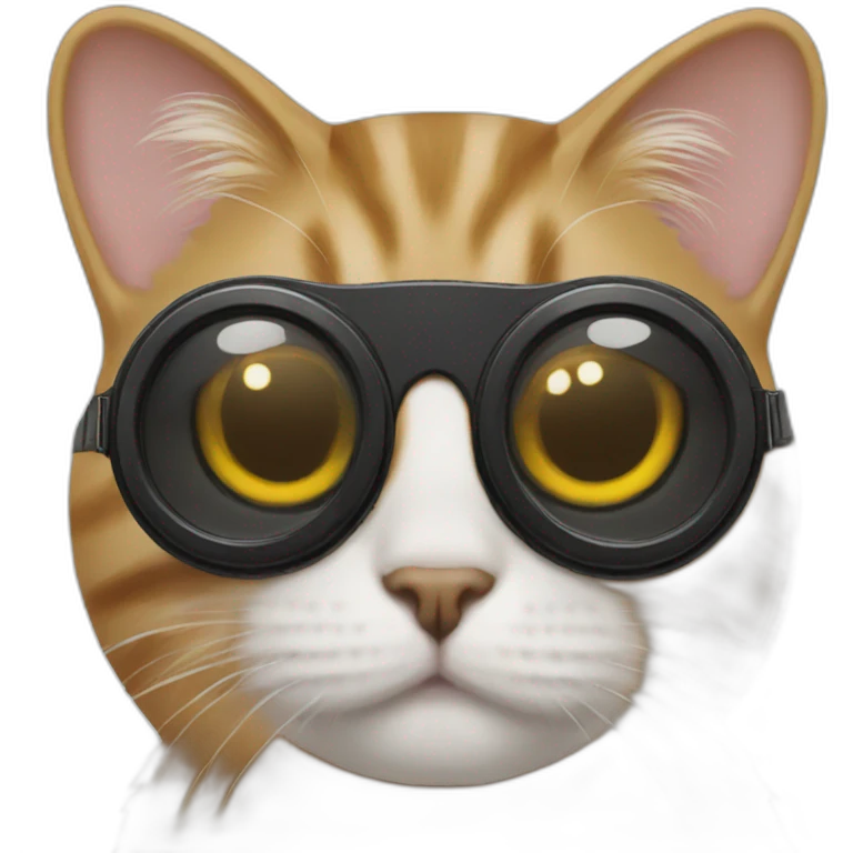 Cat with black goggles   emoji