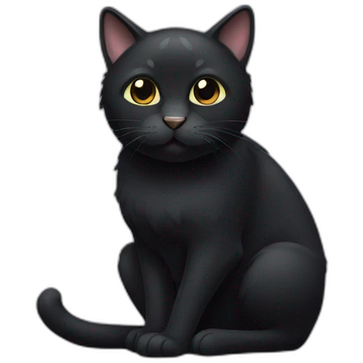 Big black cat emoji