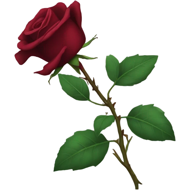 Dark red rose emoji