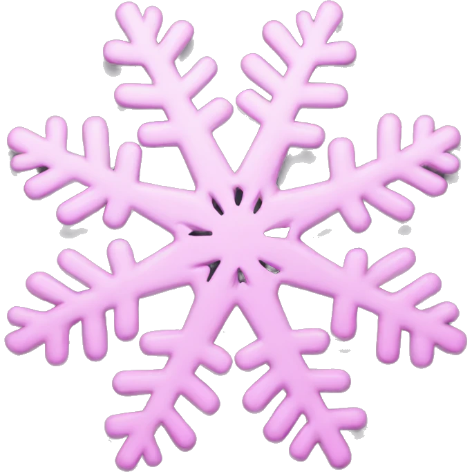 Pink snowflake emoji