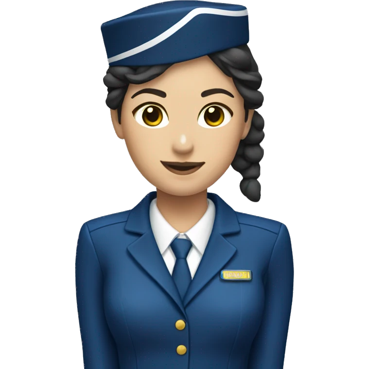 Flight attendant uniform dark blue  emoji