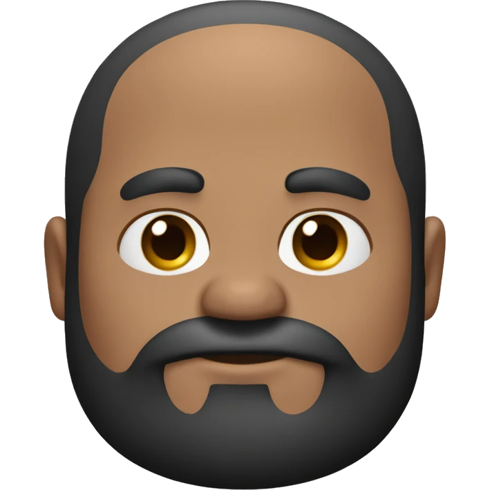 Hombre moreno de 45 años, peinado de lado, cabello negro, gordito sin barba emoji
