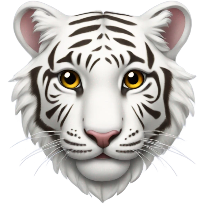 White tiger with heart emoji