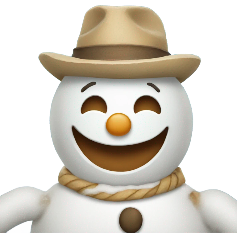 Sandy snowman emoji
