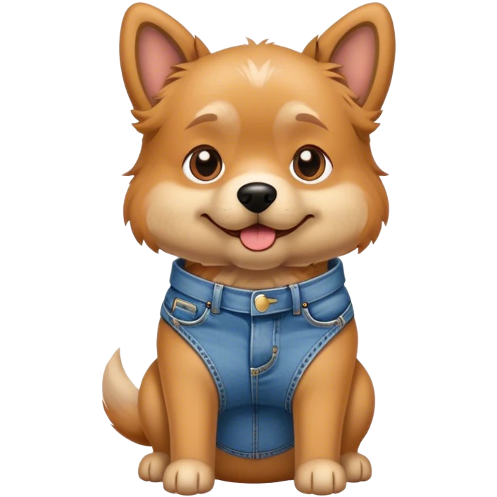 Dog in geans emoji