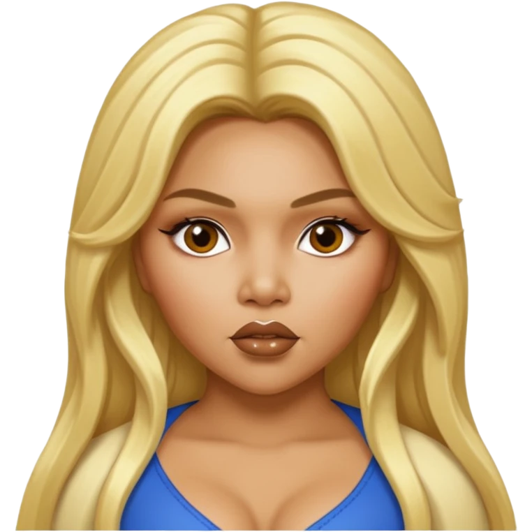 Lil Kim with long blonde hair emoji
