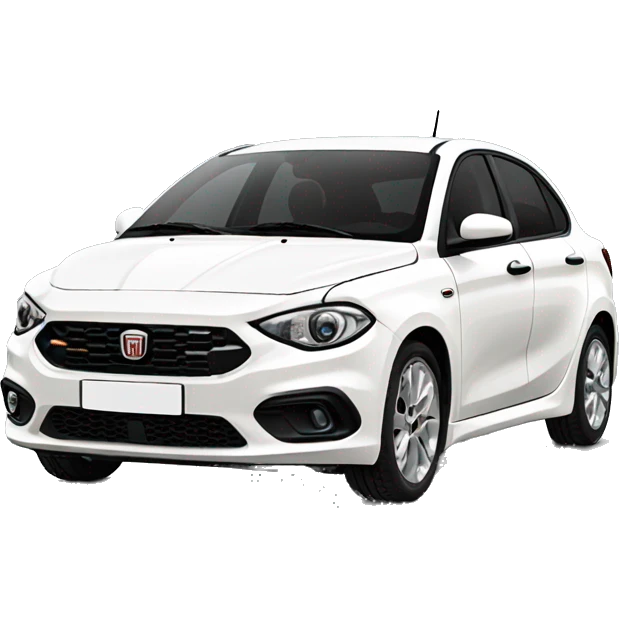 fiat tipo white sedan emoji