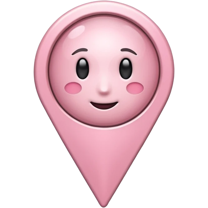 plain light pink location pin no face emoji