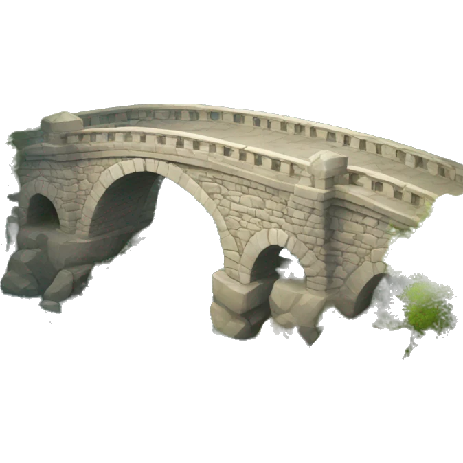 fantasy world stone bridge over river emoji