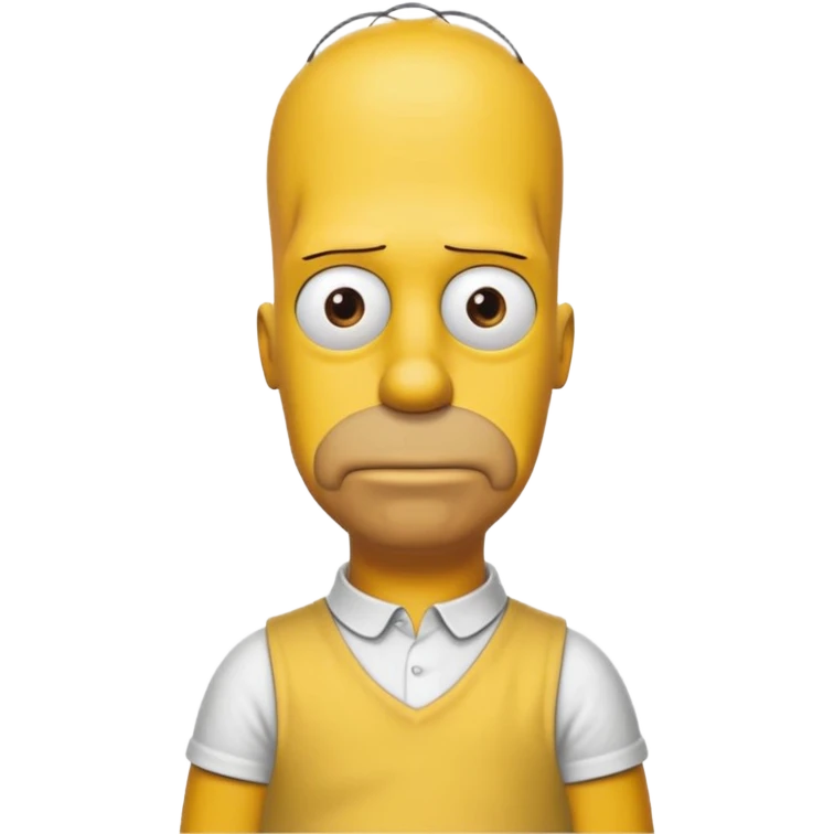 homer Simpson with dress yellow with complete yellow emoji