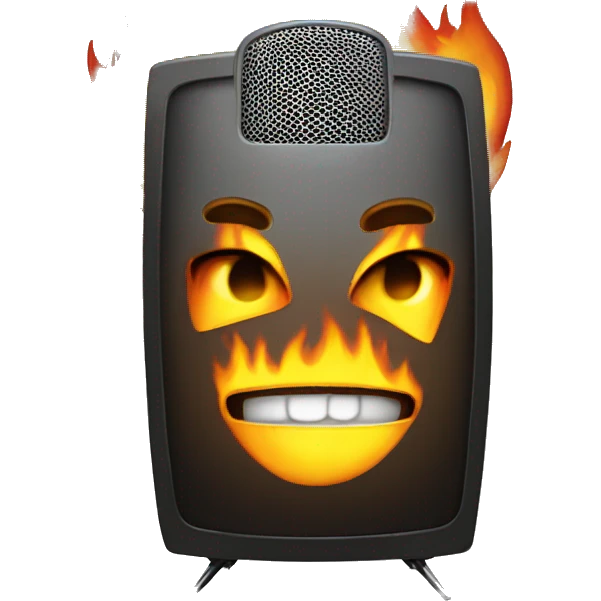Speakers on fire  emoji