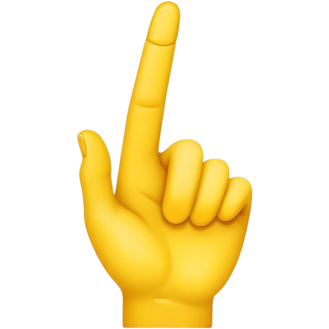 yellow hand making L emoji