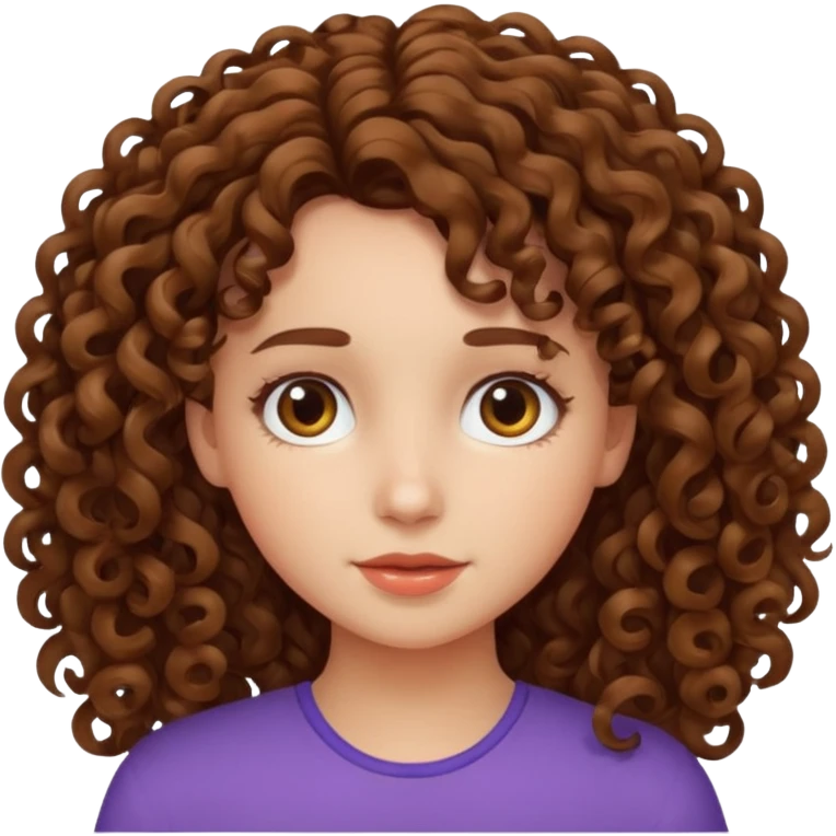 Girl with curly hair  emoji