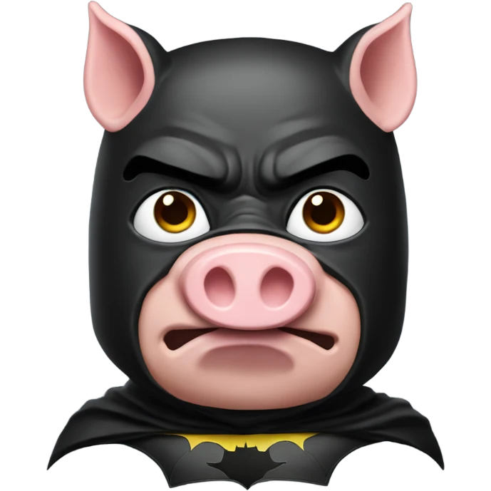 Pig as batman emoji