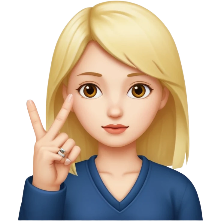 Nude girl showing his middle finge emoji