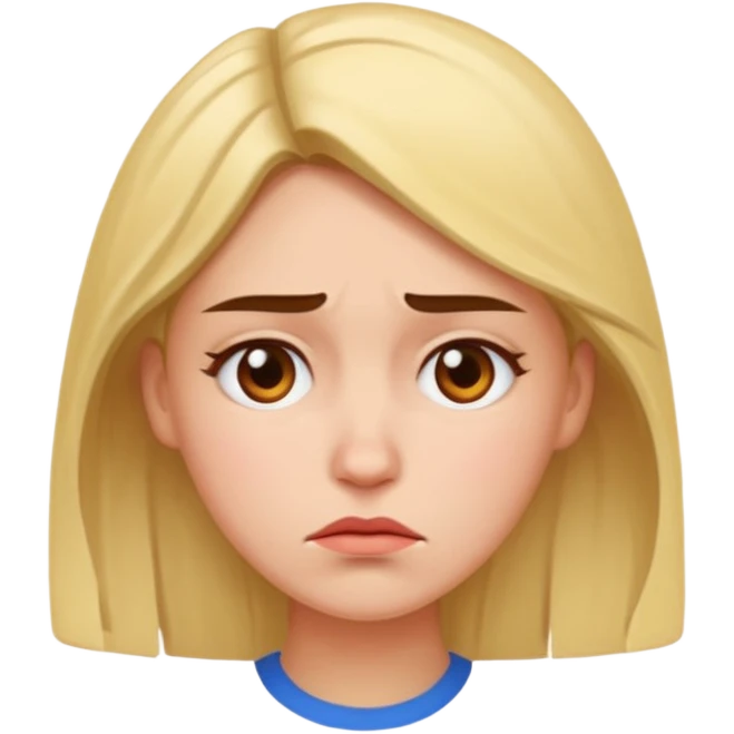 A woman looking disappointed  emoji