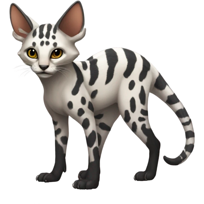 Modern Feral Rare Fantasy Vernid-Trico-species by LiLaiRa, random markings, full body emoji