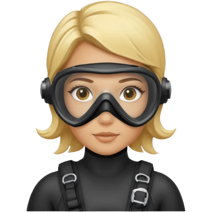 scuba diving girl blonde  emoji