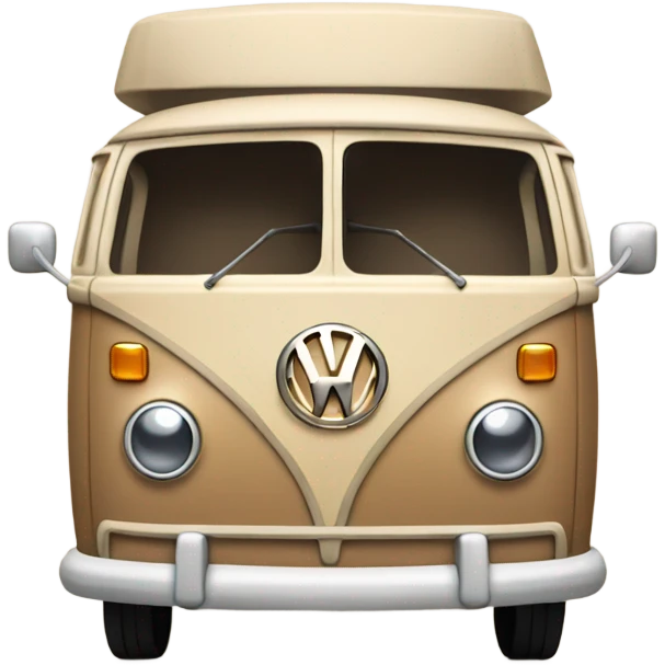 Tan aesthetic Volkswagen van facing me  emoji