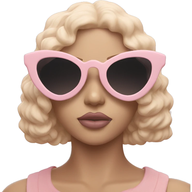 Love soft pink sunglasses emoji