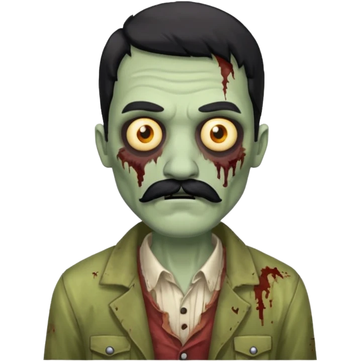 zombie with black mustache emoji