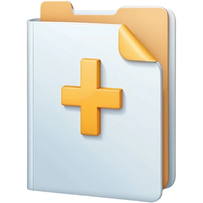 document folder with a plus sign on the cover, representing an additional or other category emoji