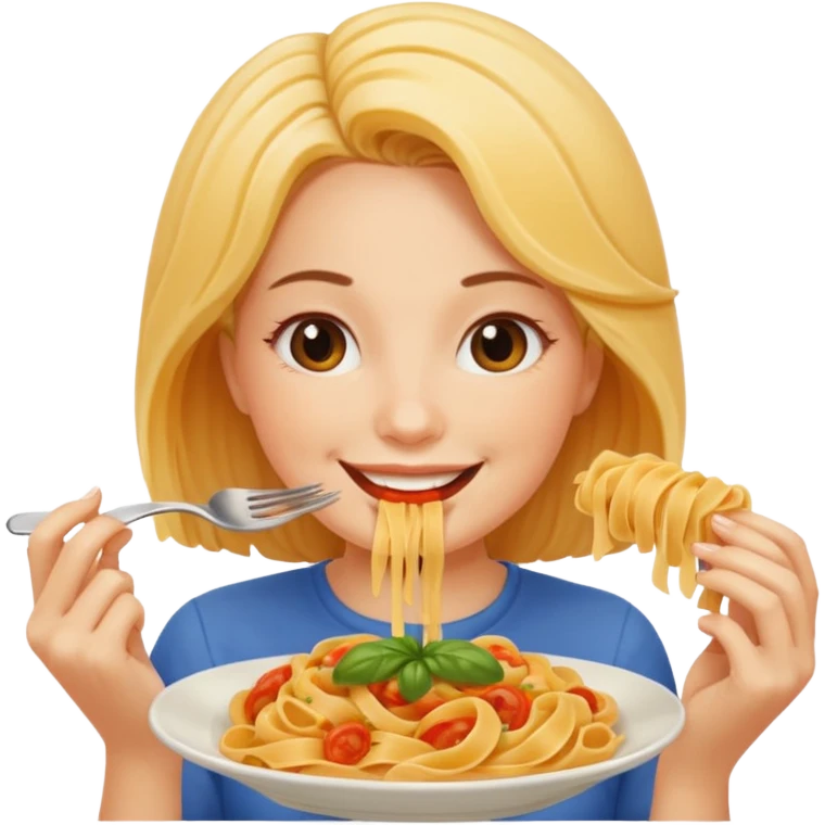 the woman who eats pasta emoji