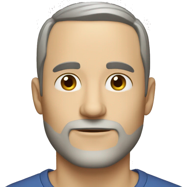 white male 49 years old short black hair with light stubble emoji