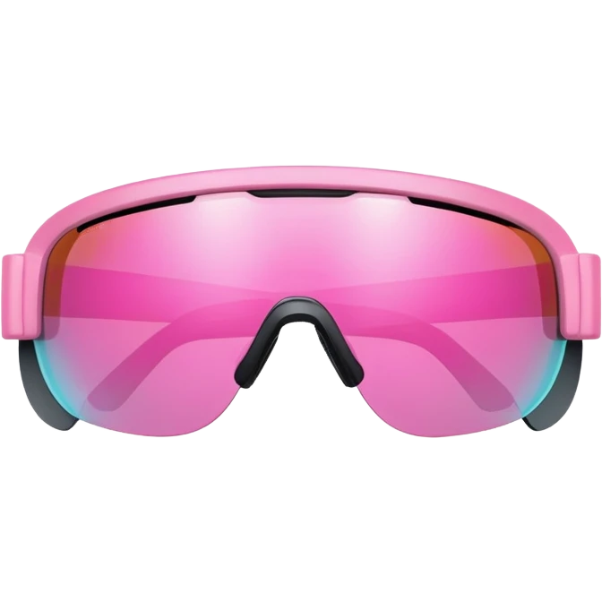 heavy duty pink visor sunglasses, substantial thickness, bold futuristic design emoji