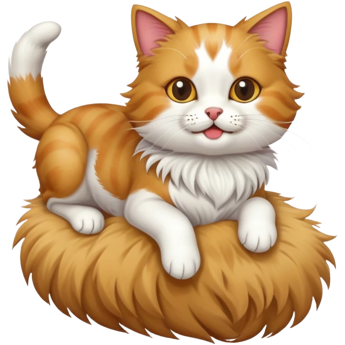 A cat Ride a dog emoji