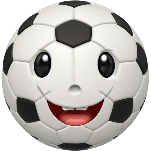 BALON DE FUTBOL CON CARAS ASOMBRO emoji