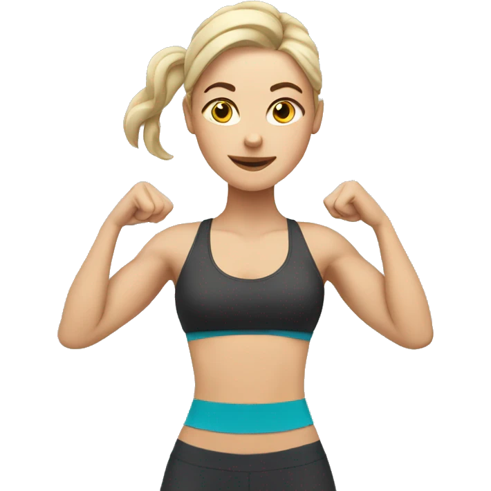 white girl working out emoji