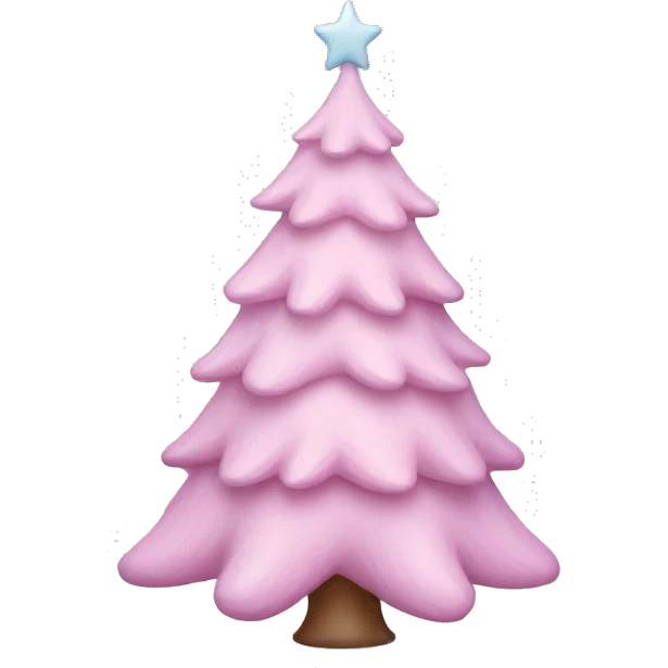 pastel pink christmas tree emoji