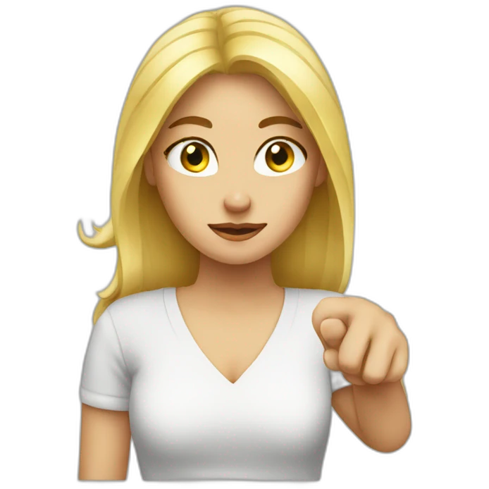 Blond woman-thumb down emoji