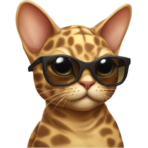 Tortoise Cat with sunglasses emoji